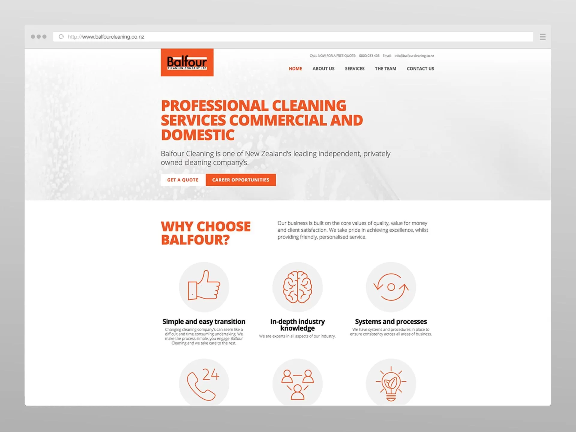 Balfour Cleaning Website